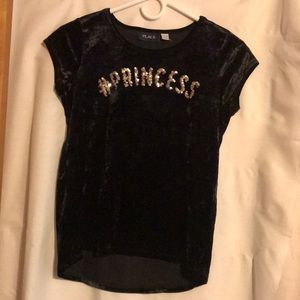 Black velvet with Princess on front